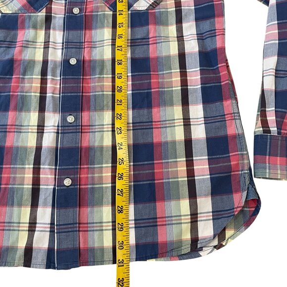 Banana Republic Mens Long-Sleeve Plaid Button-Down Shirt L Cotton Multicolor - Picture 4 of 5